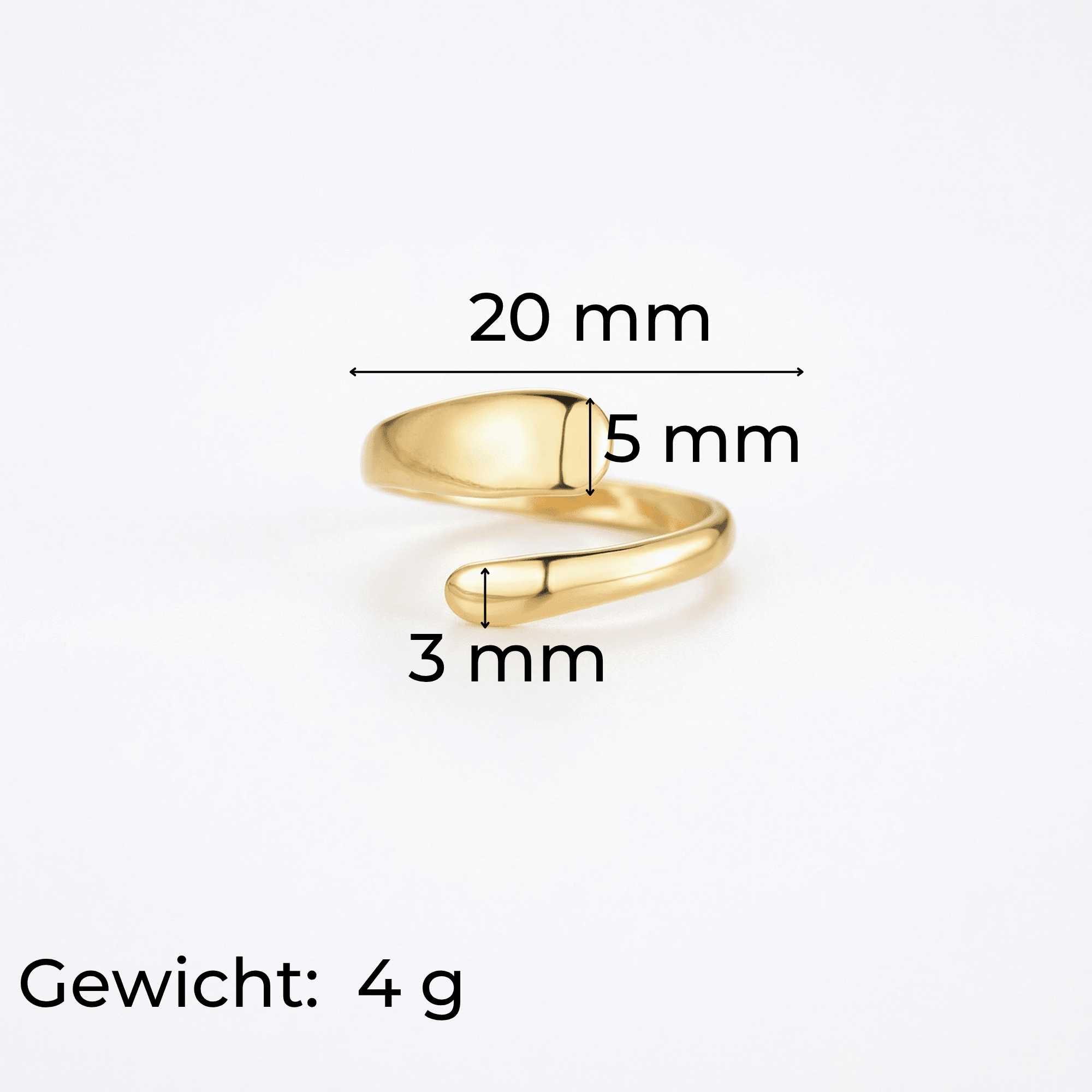 lepelou - leder - Hug Ring gold - 