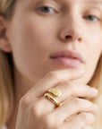 lepelou - leder - Hug Ring gold - LPSRHUGGOL