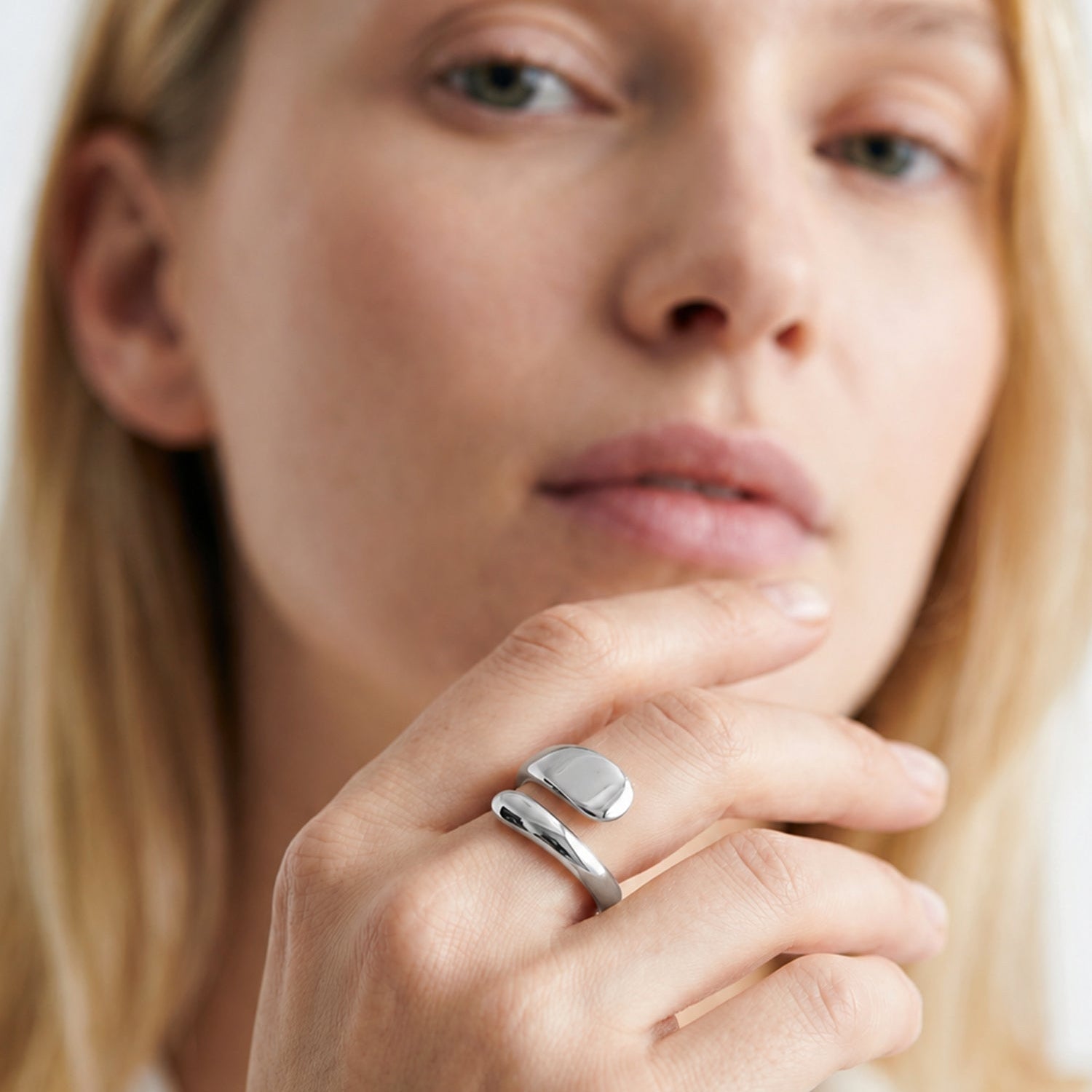 lepelou - leder - Hug Ring silber - LPSRHUGSIL