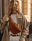 lepelou - leder - IDA Cord Bauchtasche cognac - LPBIDACOG