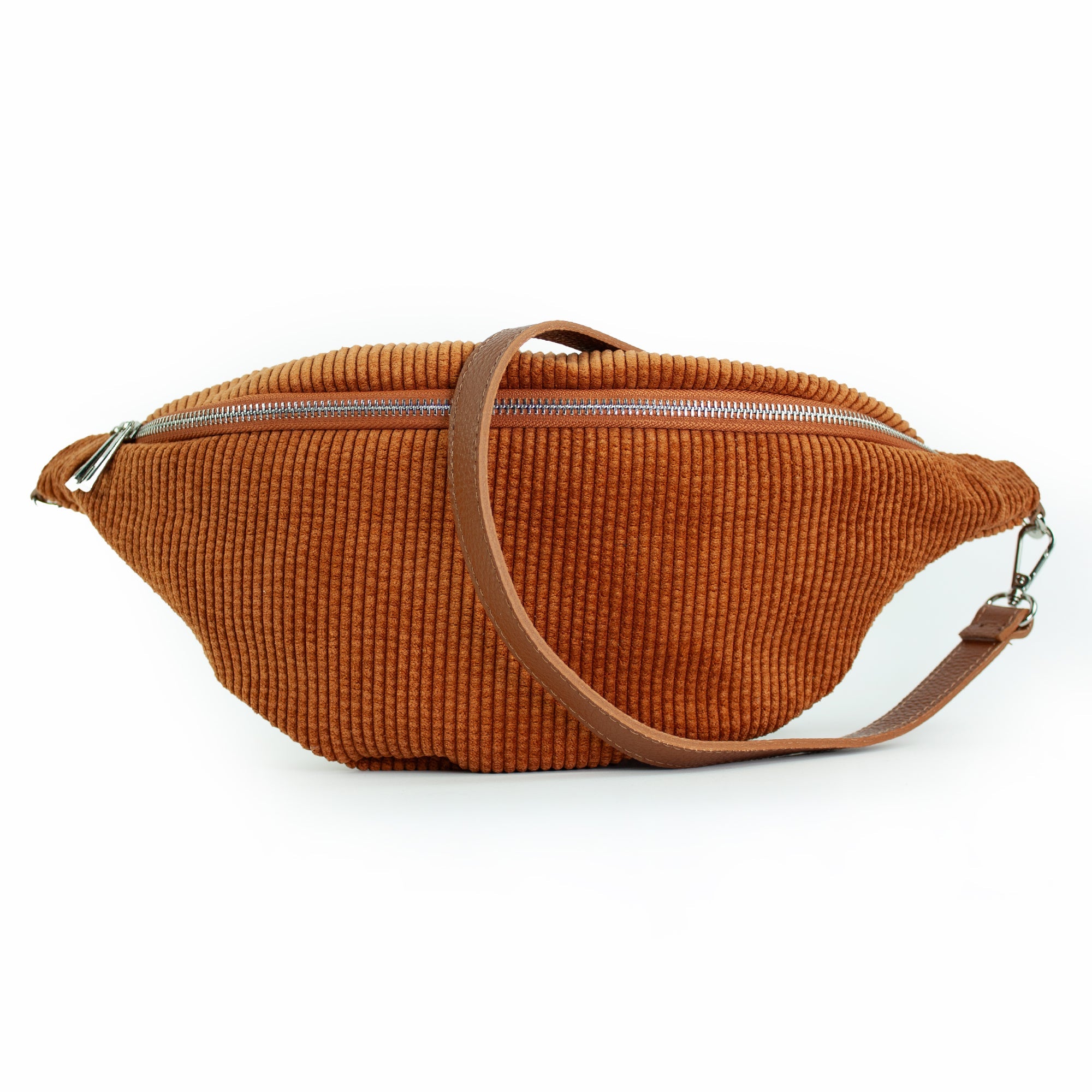 lepelou - leder - IDA Cord Bauchtasche cognac - LPBIDACOG