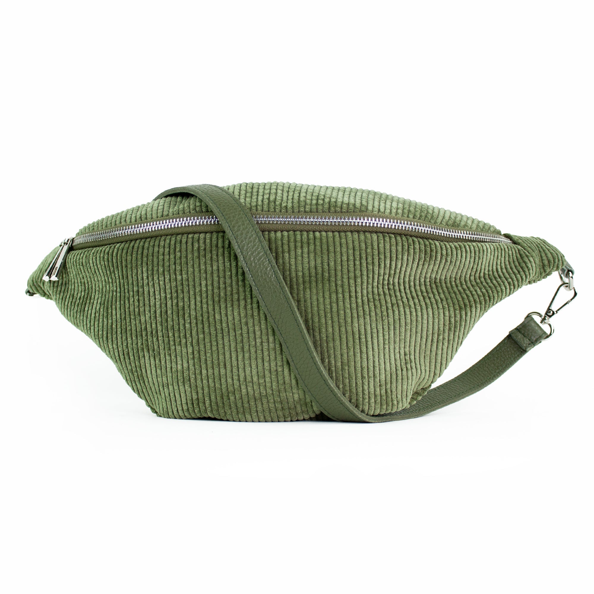 lepelou - leder - IDA Cord Bauchtasche khaki - LPBIDAKHA