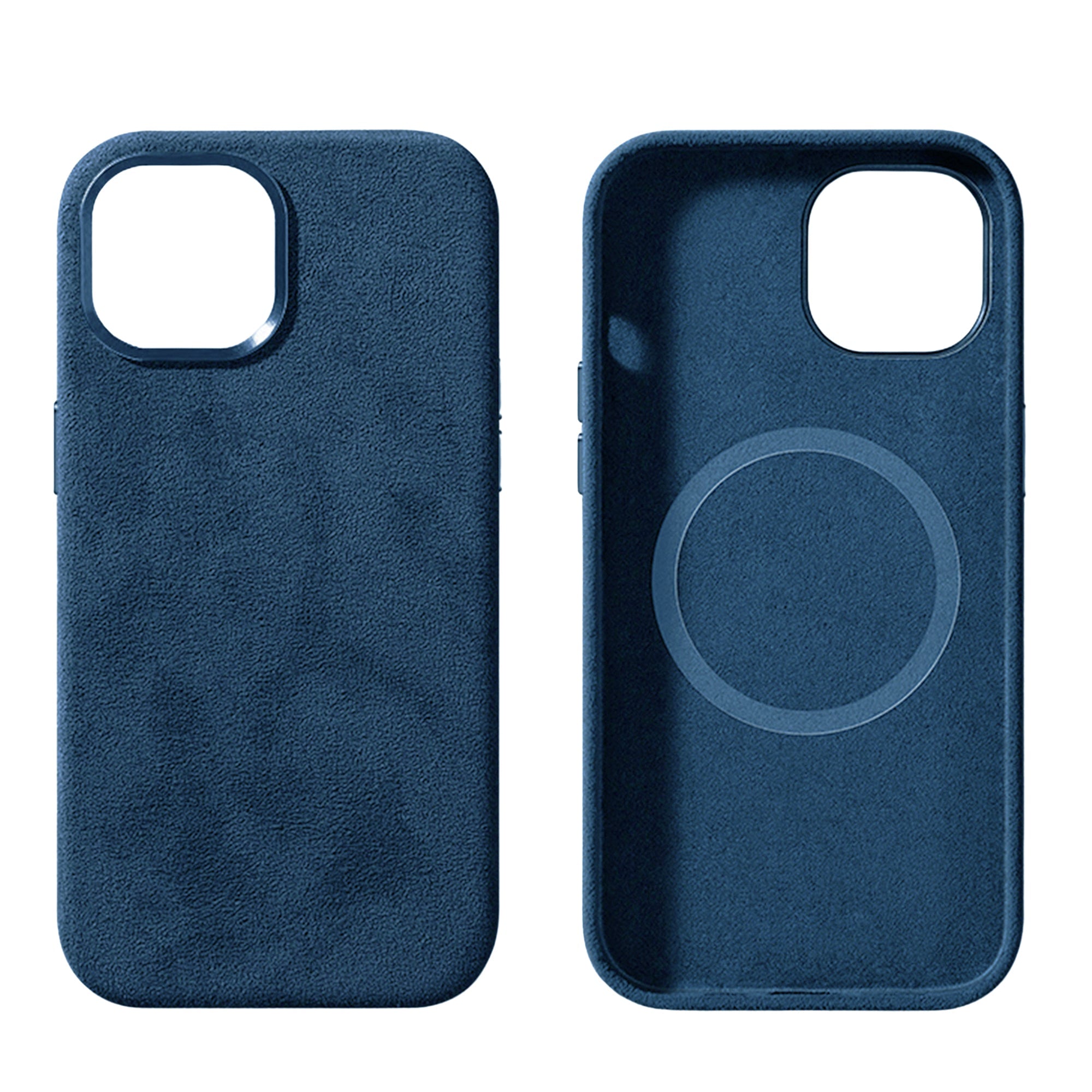 lepelou - leder - iPhone Handyhülle Alcantara blau - 