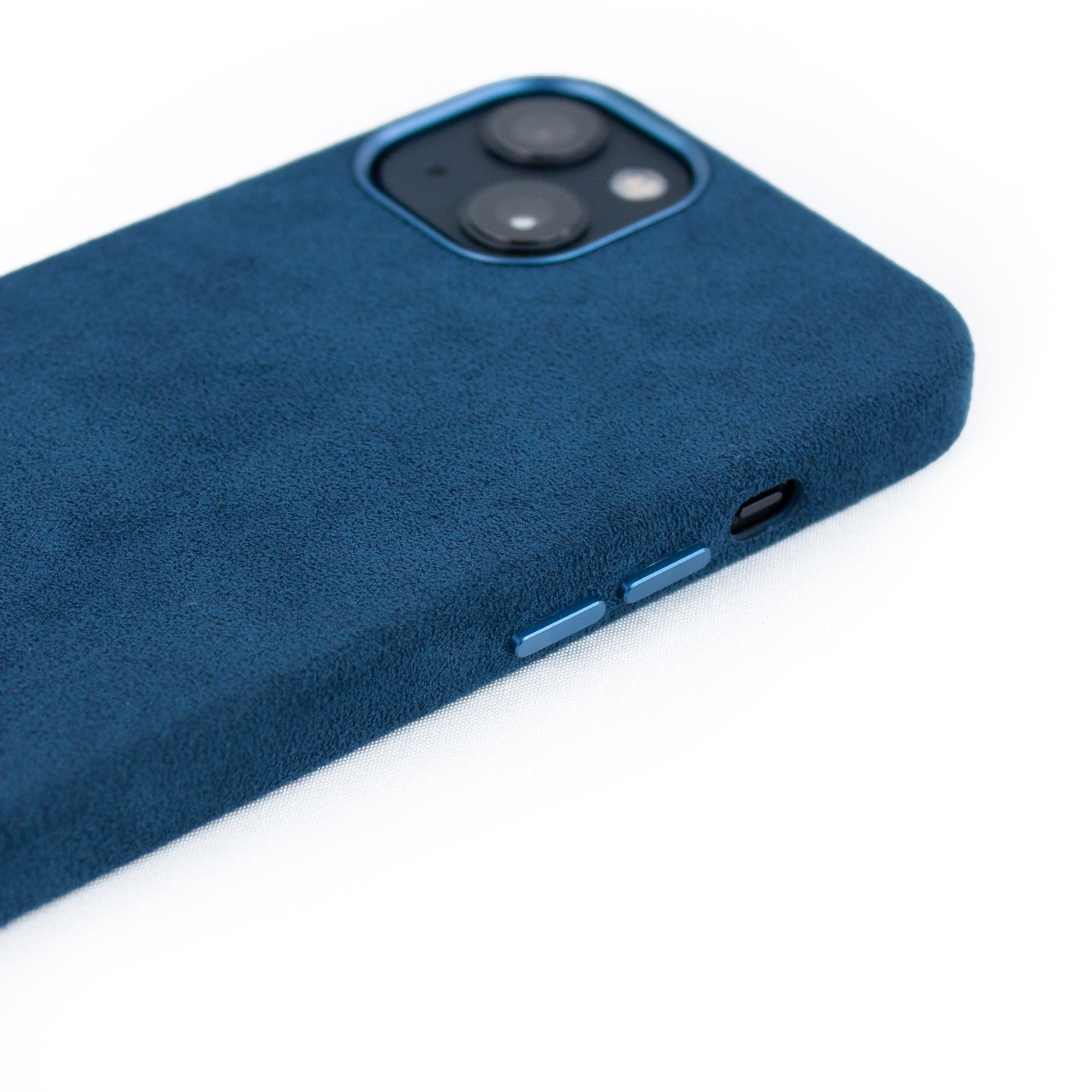 lepelou - leder - iPhone Handyhülle Alcantara blau - 