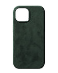 lepelou - leder - iPhone Handyhülle Alcantara grün - 