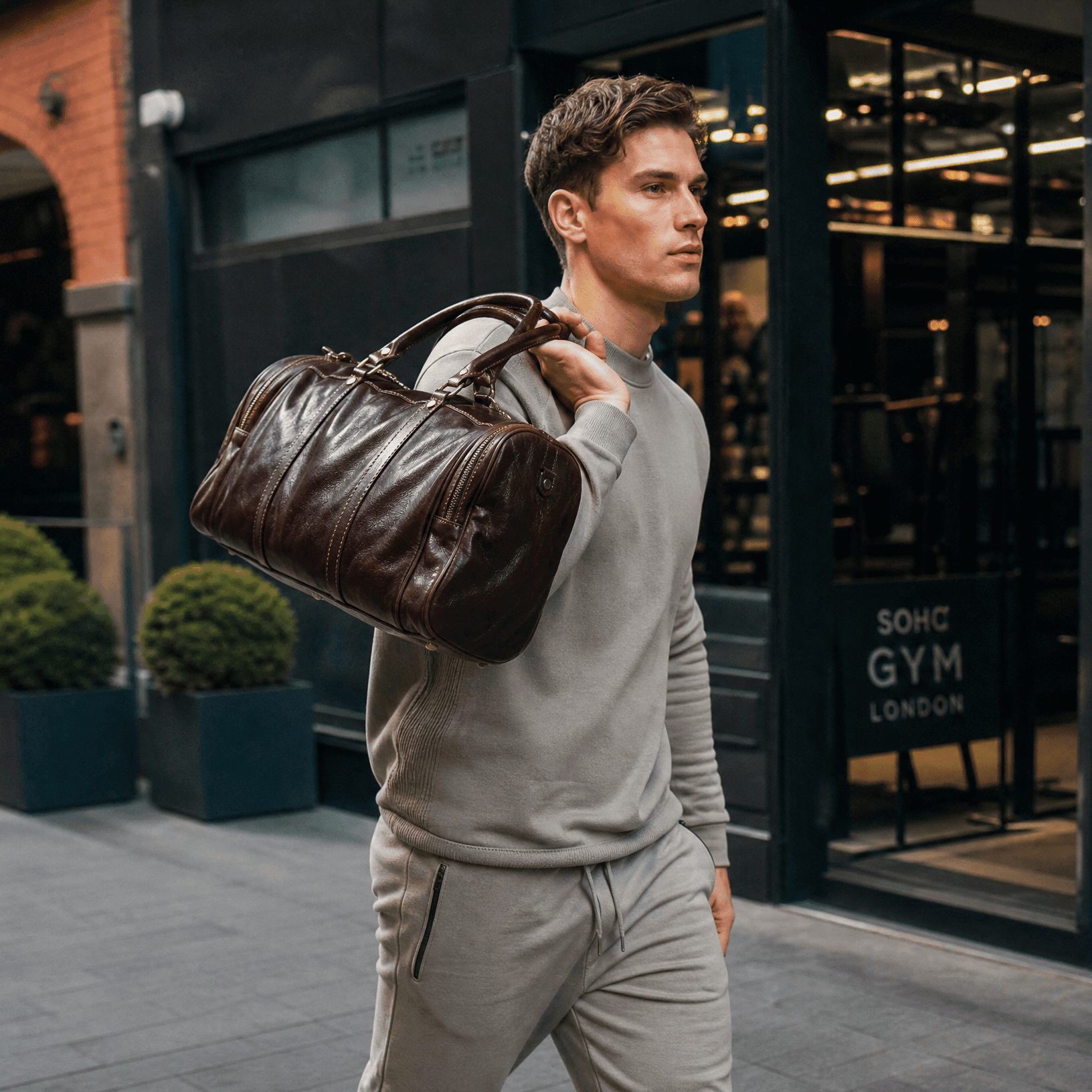 lepelou - leder - JULIAN – Leder Reisetasche braun - LPWJULBRAE