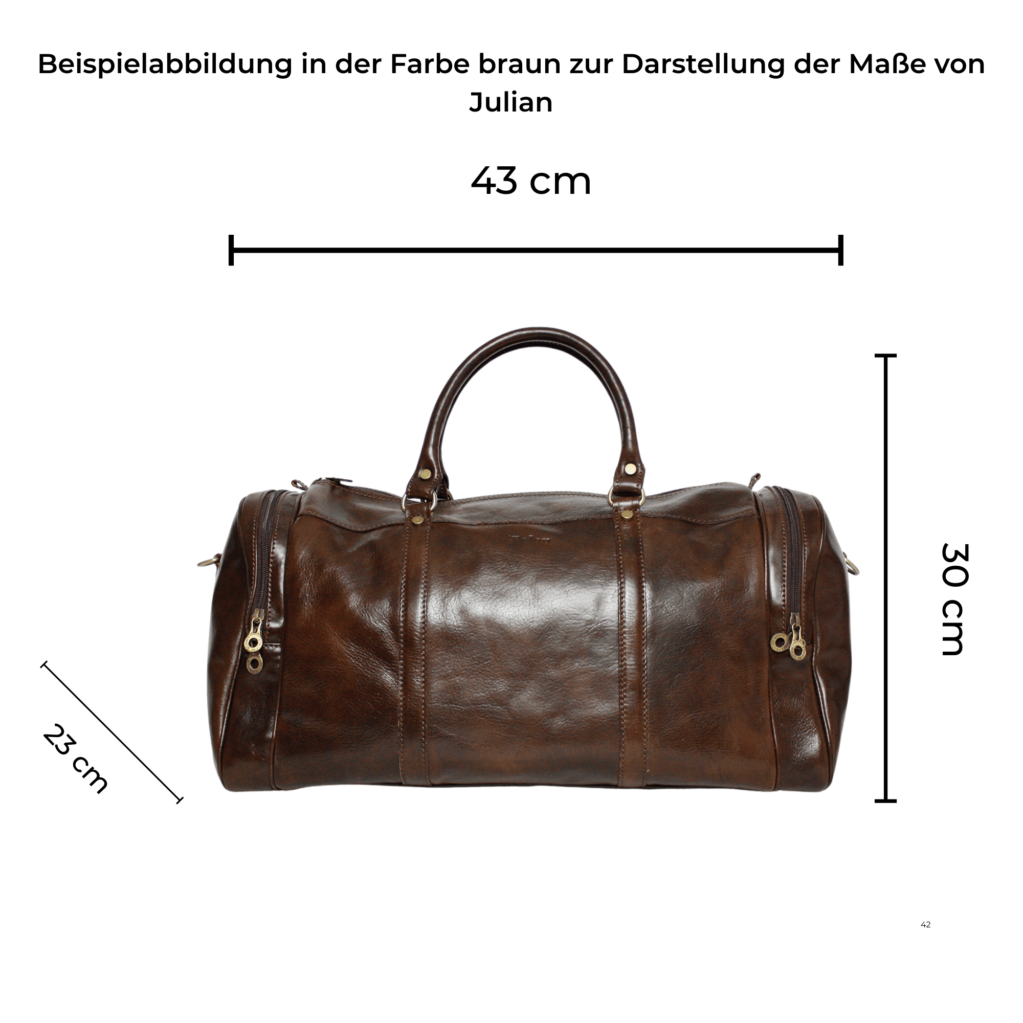 lepelou - leder - JULIAN – Leder Reisetasche dunkelbraun - LPWJULDBRE