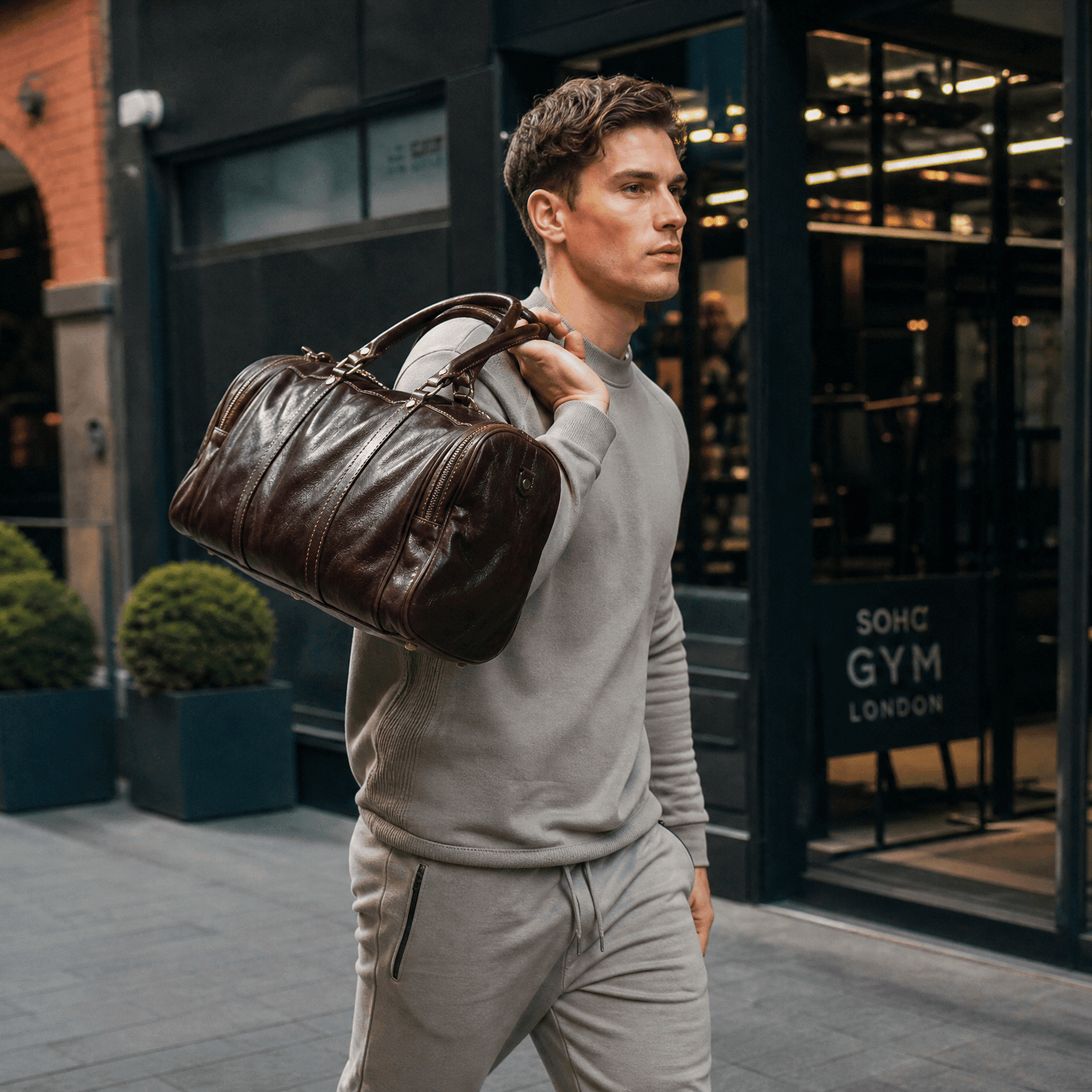 lepelou - leder - JULIAN – Leder Reisetasche dunkelbraun - LPWJULDBRE