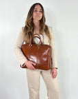 lepelou - leder - Laptoptasche - EMILIO – Leder Aktentasche braun - LPAEMIDBRE
