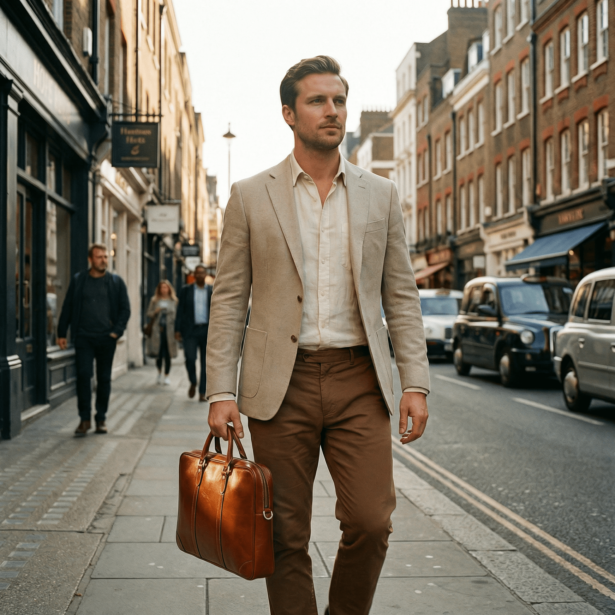 lepelou - leder - Laptoptasche - EMILIO – Leder Aktentasche cognac - LPAEMICOGE