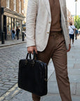 lepelou - leder - Laptoptasche - EMILIO – Leder Aktentasche schwarz - LPAEMISCHE