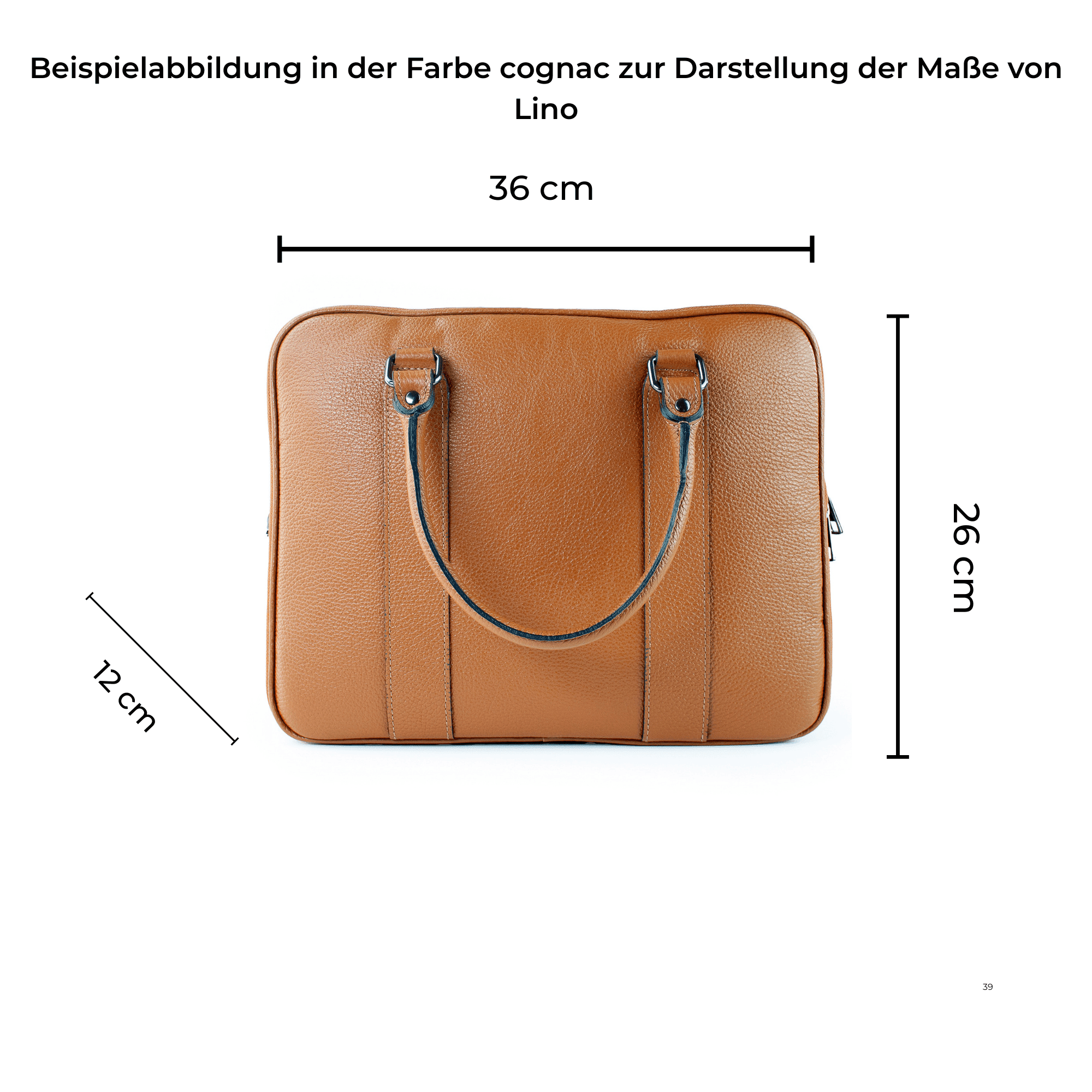 lepelou - leder - Laptoptasche - LINO – Leder Aktentasche schwarz - LPALINSCHE