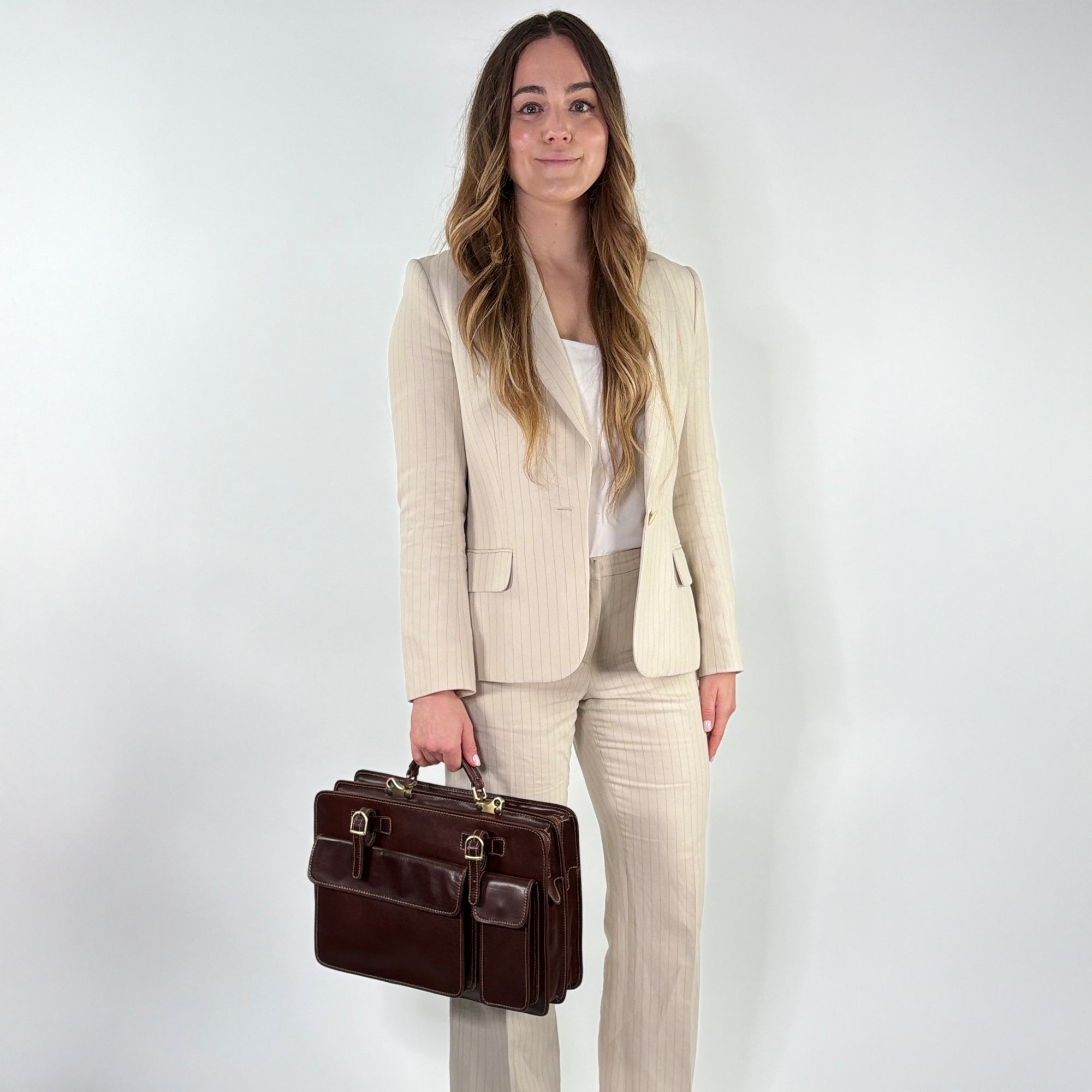 lepelou - leder - Laptoptasche - MARCO – Leder Aktentasche braun - LPAMARBRAE
