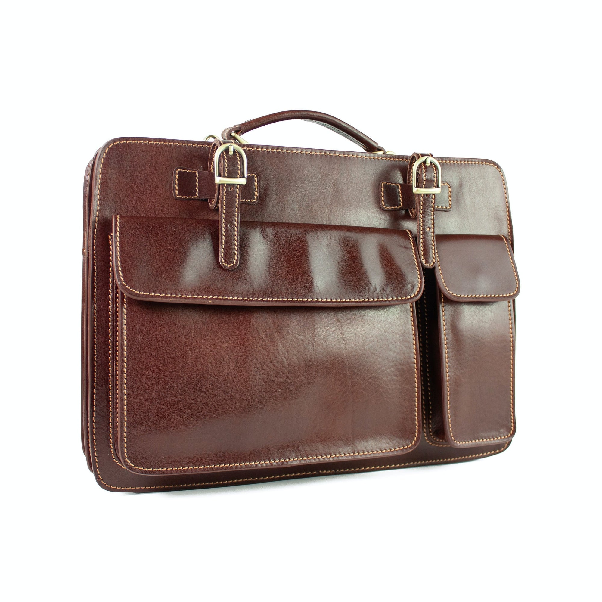 lepelou - leder - Laptoptasche - MARCO – Leder Aktentasche braun - LPAMARBRAE