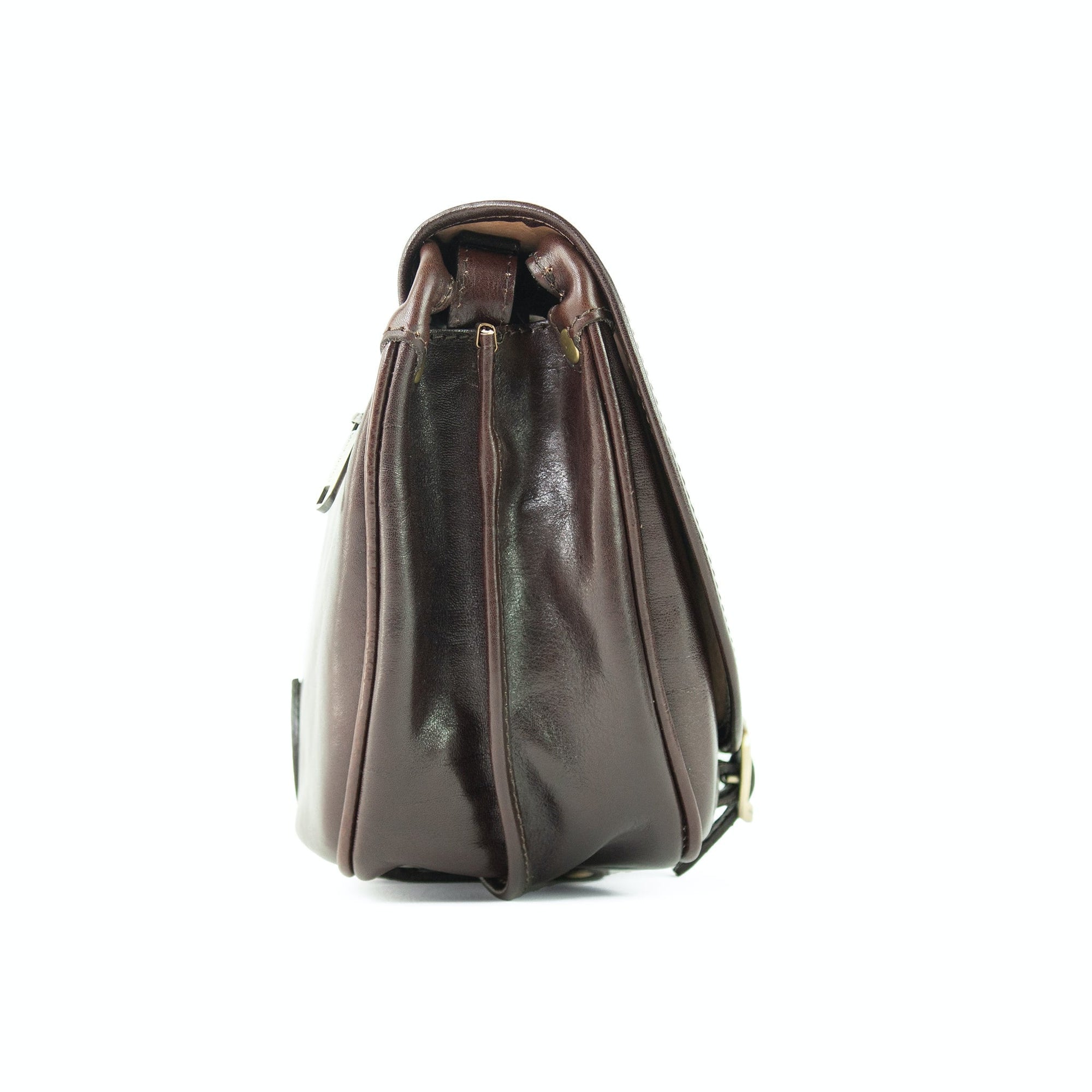 lepelou - leder - LEANDRA – Leder Umhängetasche dunkelbraun - LPHLEADBRE