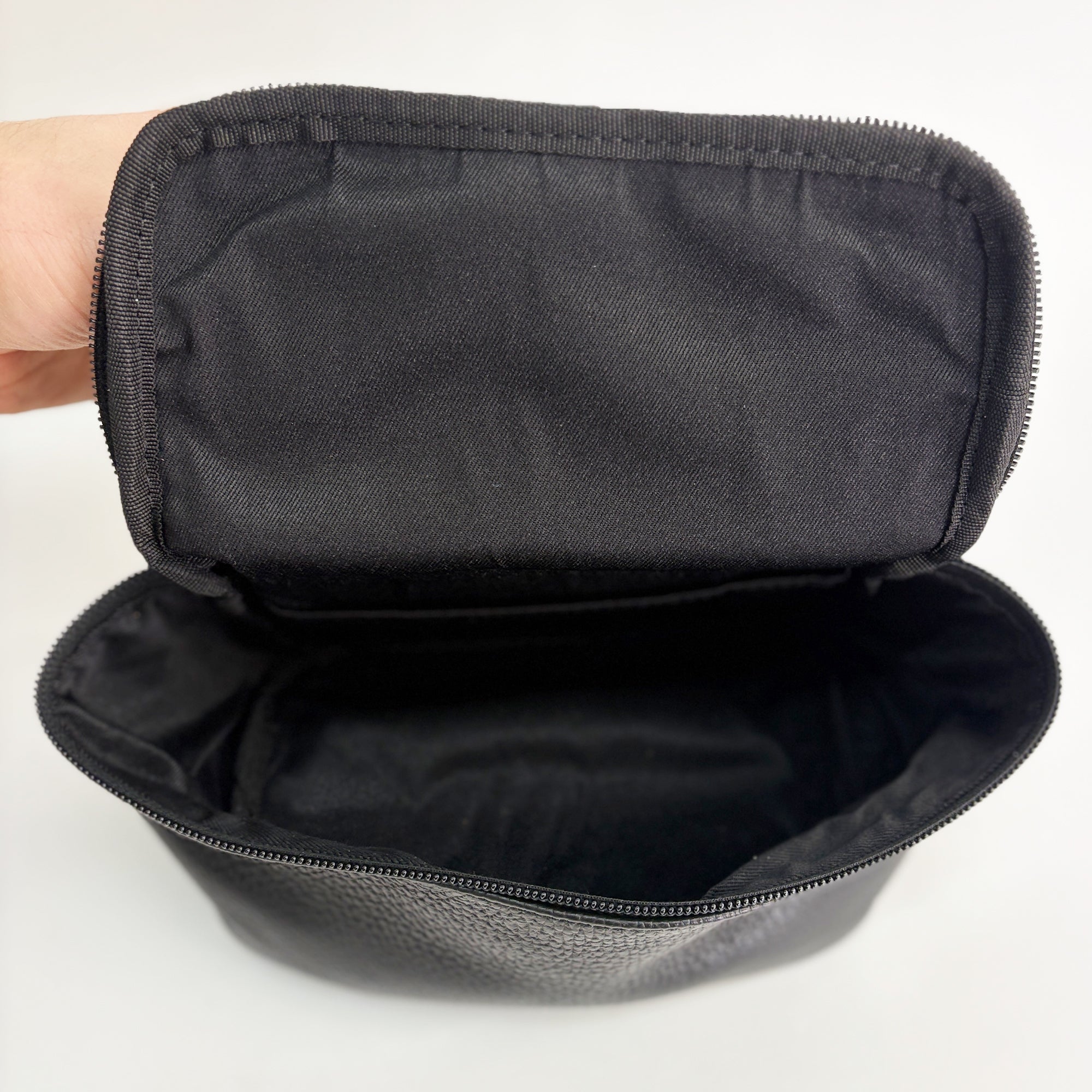 lepelou - leder - Leder Kulturbeutel schwarz - 