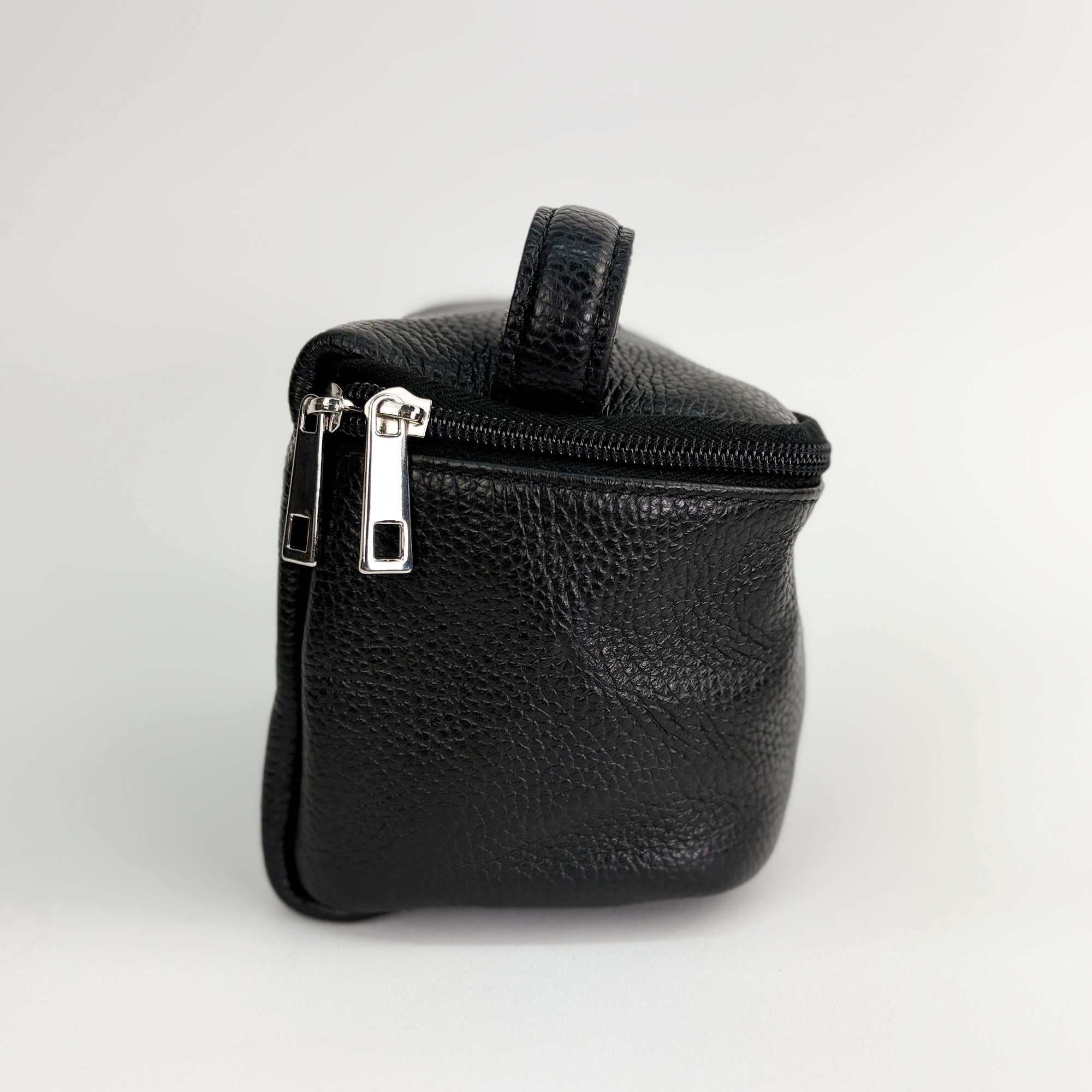 lepelou - leder - Leder Kulturbeutel schwarz - 