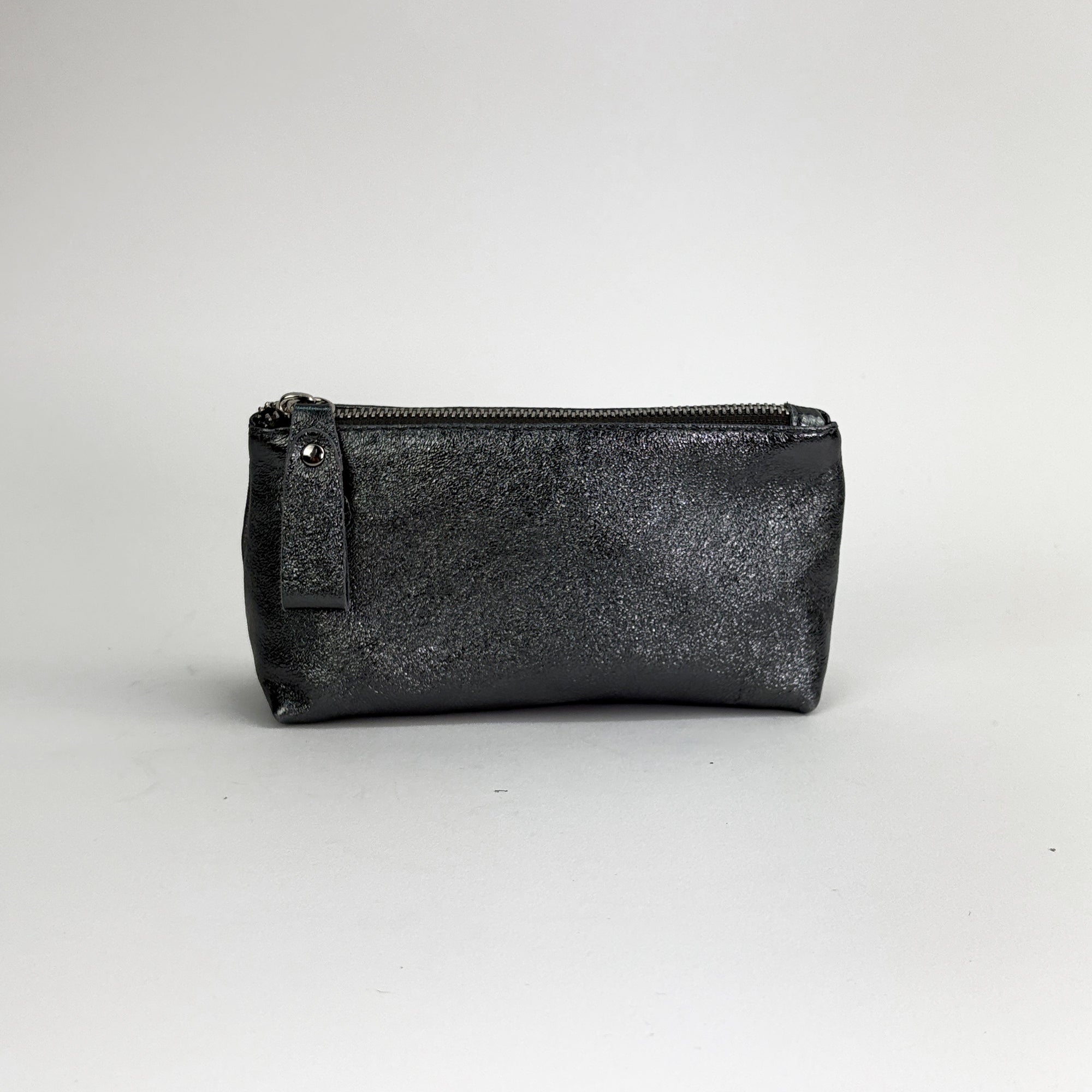 lepelou - leder - Leder Mäppchen dark metallic - 