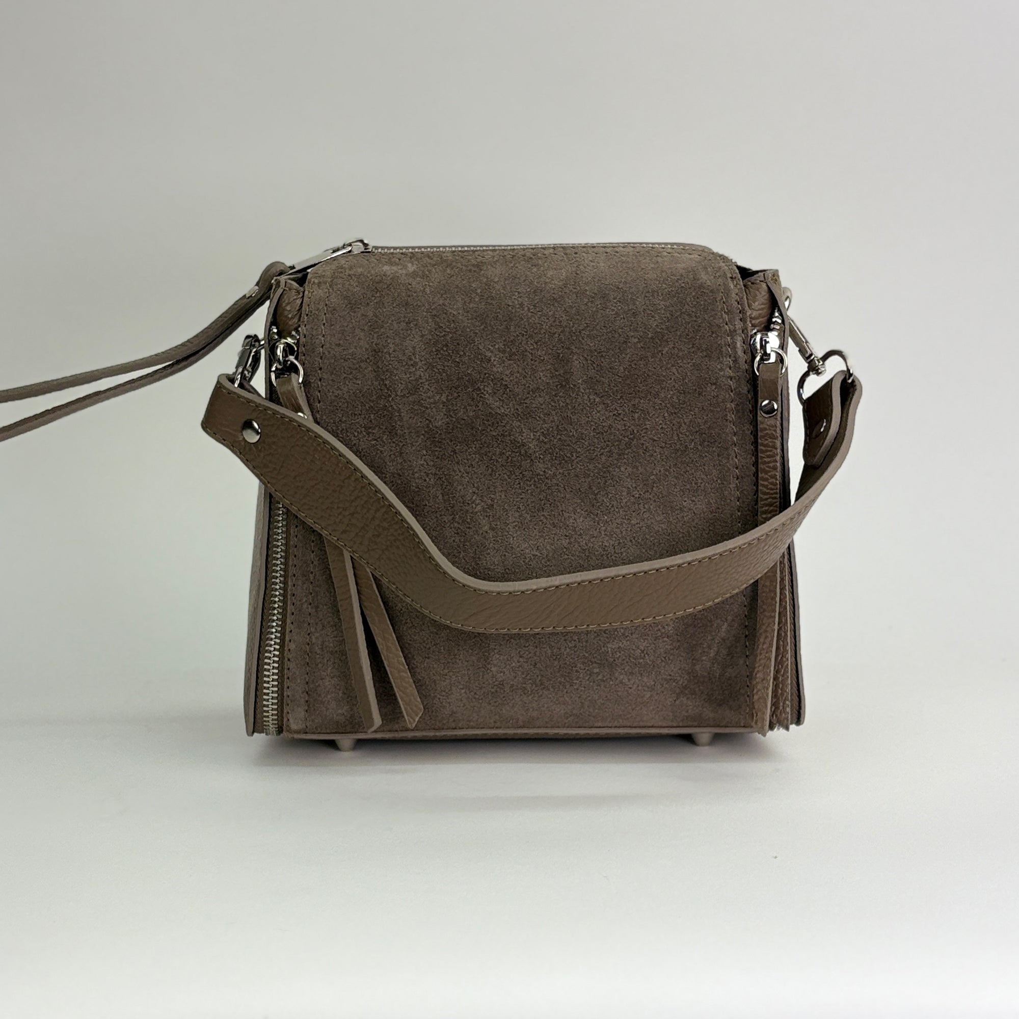 lepelou - leder - Leder Umhängetasche taupe - 