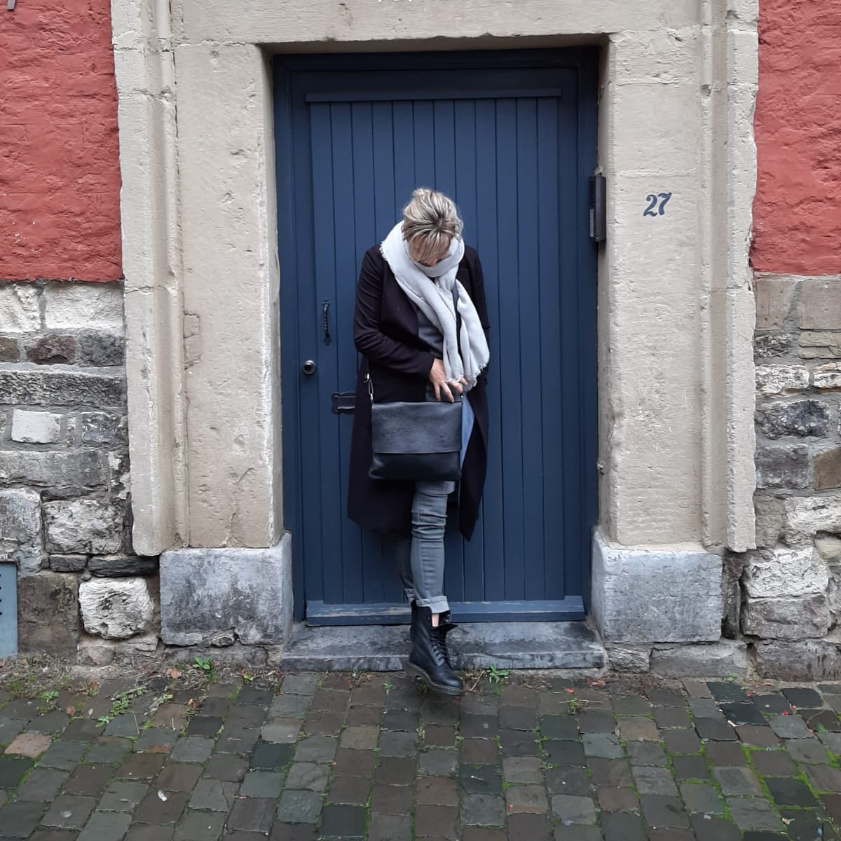 lepelou - leder - LEONA – Leder Umhängetasche beige - 