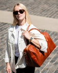 lepelou - leder - MATTEO – Leder Reisetasche cognac - LPWMATCOGE