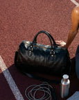 lepelou - leder - MATTEO – Leder Reisetasche schwarz - LPWMATSCHE