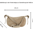 lepelou - leder - MINA – Wildleder Umhängetasche beige - LPHMINBEI
