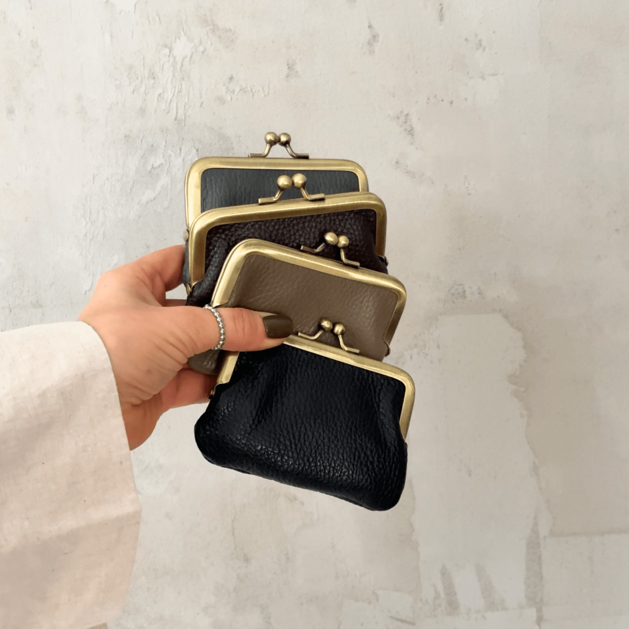 lepelou - leder - PICA – Leder Geldbörse dunkelbraun - LPPPICDBR