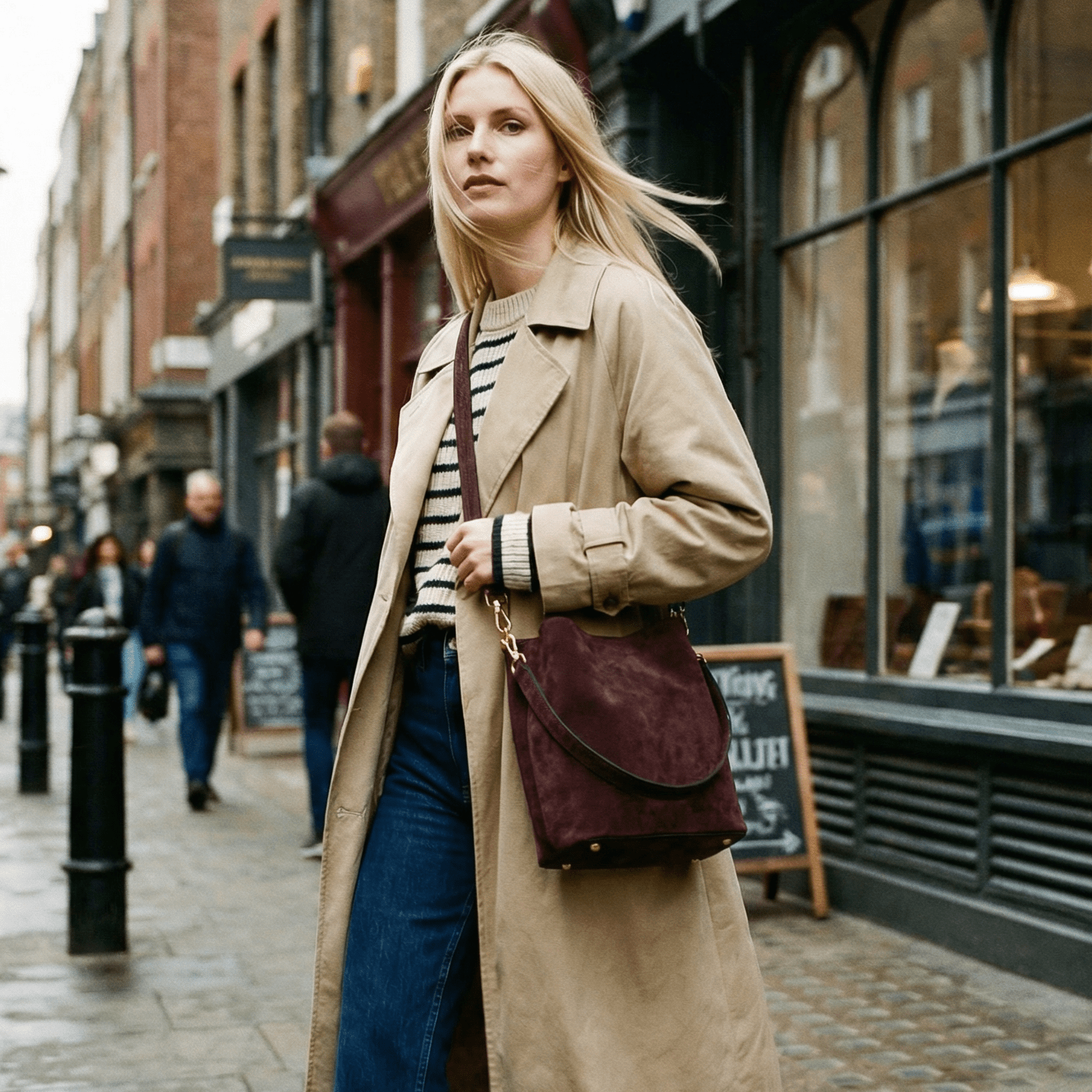 lepelou - leder - Shopper - BECCA – Leder Bucket Bag bordeaux - LPHBECBOR