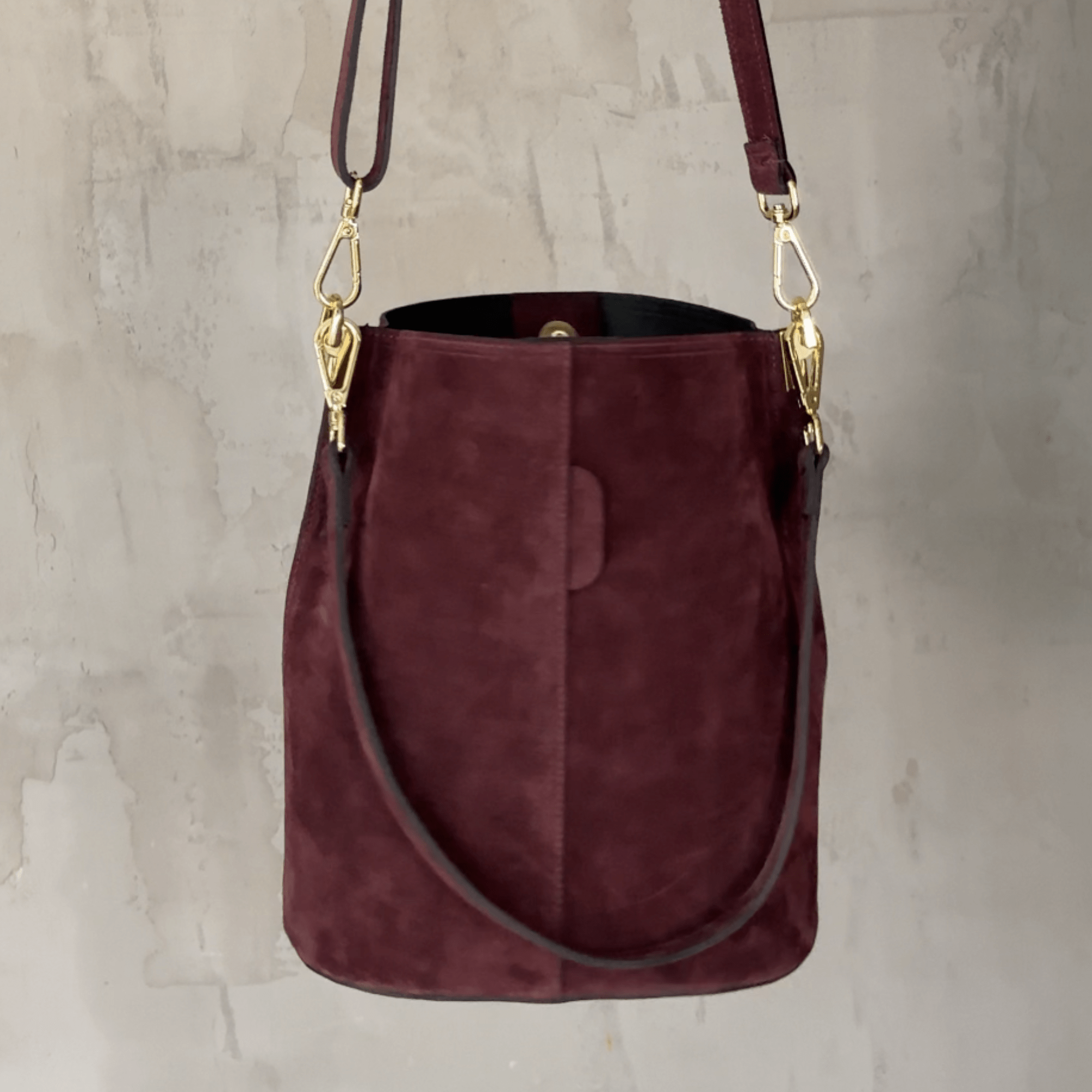 lepelou - leder - Shopper - BECCA – Leder Bucket Bag bordeaux - LPHBECBOR