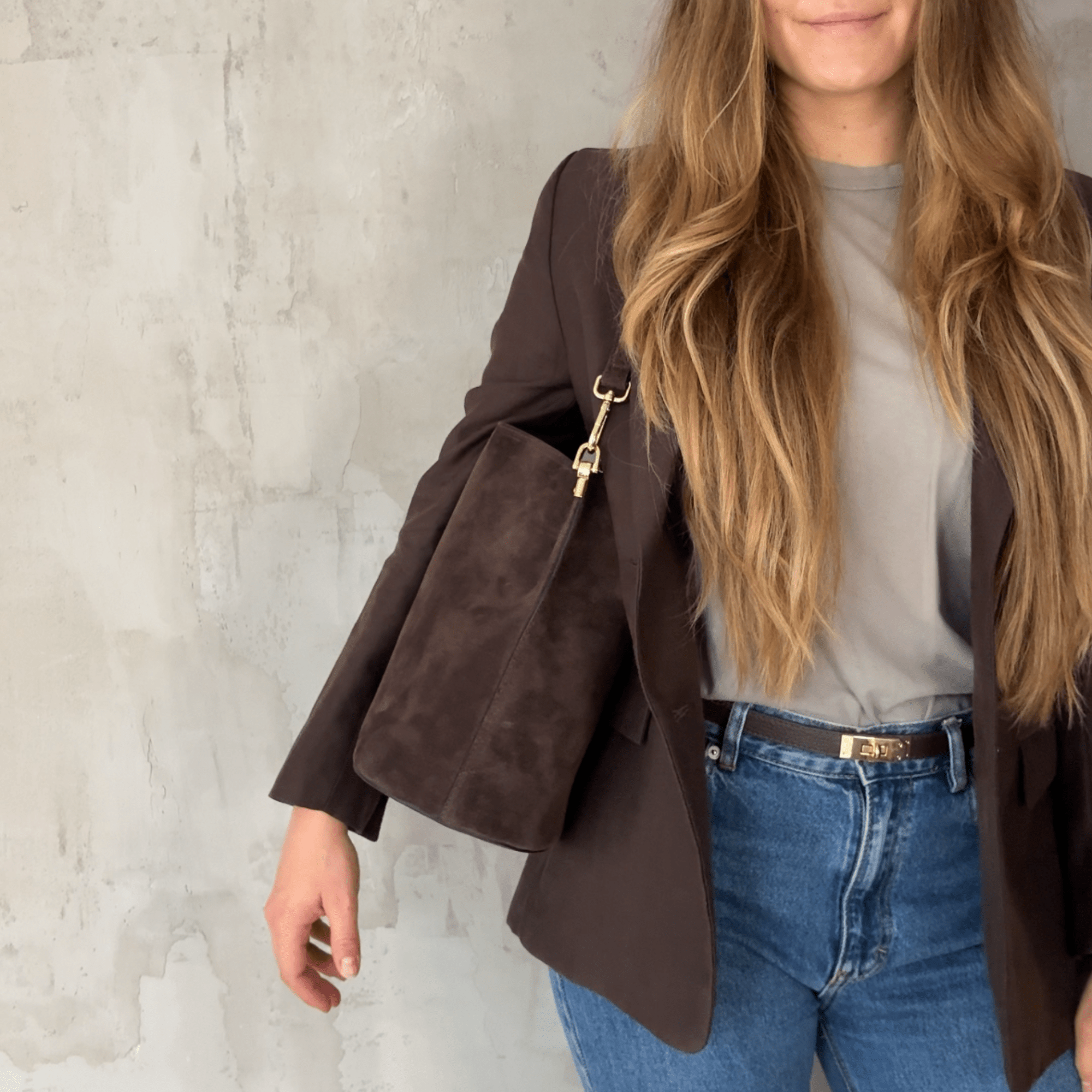 lepelou - leder - Shopper - BECCA – Leder Bucket Bag dunkelbraun - LPHBECDBR