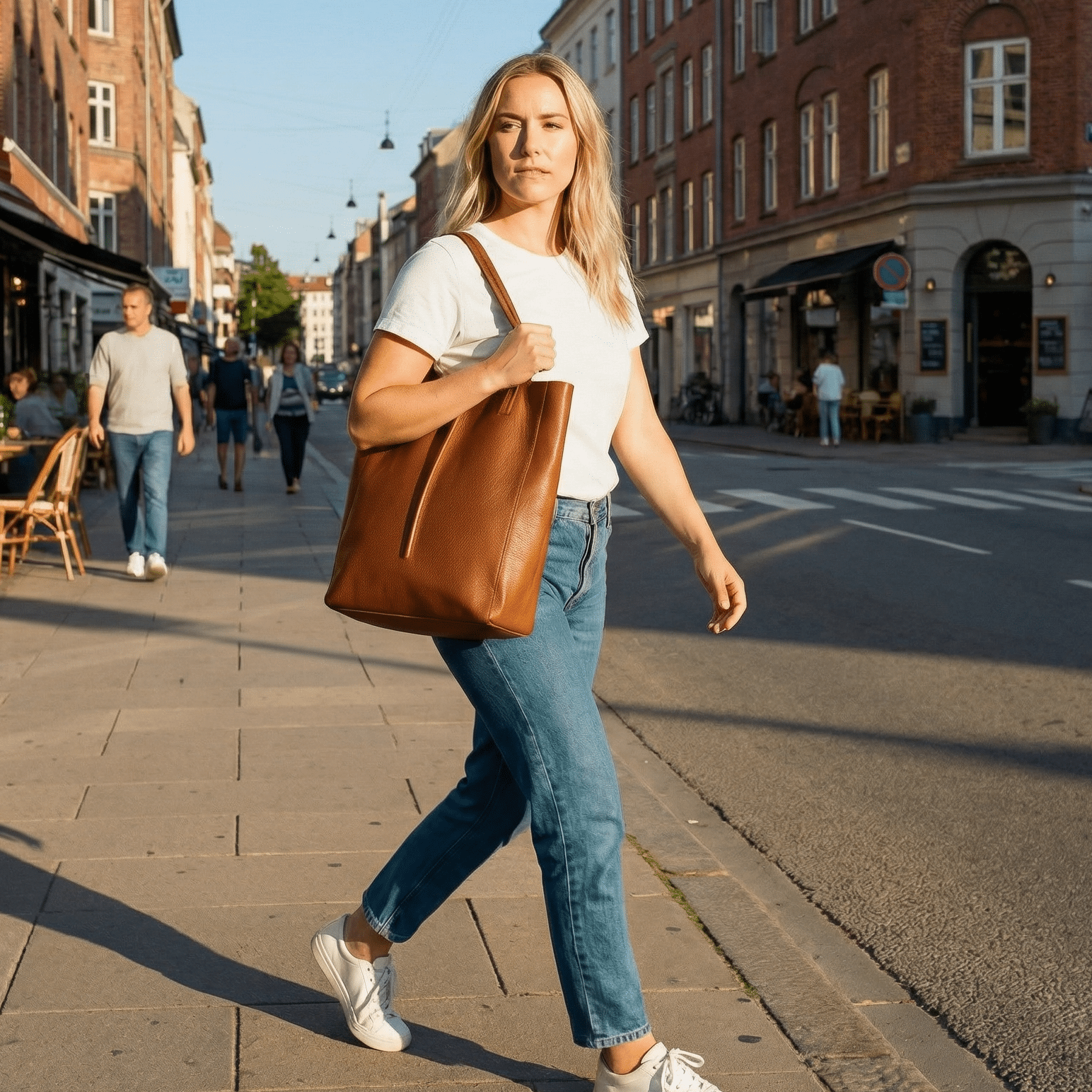 lepelou - leder - Shopper - MIA – Ledershopper cognac - LPHMIACOGE