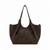 lepelou-leder-Shopper-Wildleder Shopper IRA dunkelbraun -