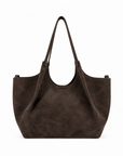 lepelou-leder-Shopper-Wildleder Shopper IRA dunkelbraun -