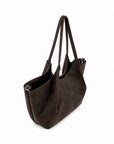 lepelou-leder-Shopper-Wildleder Shopper IRA dunkelbraun -