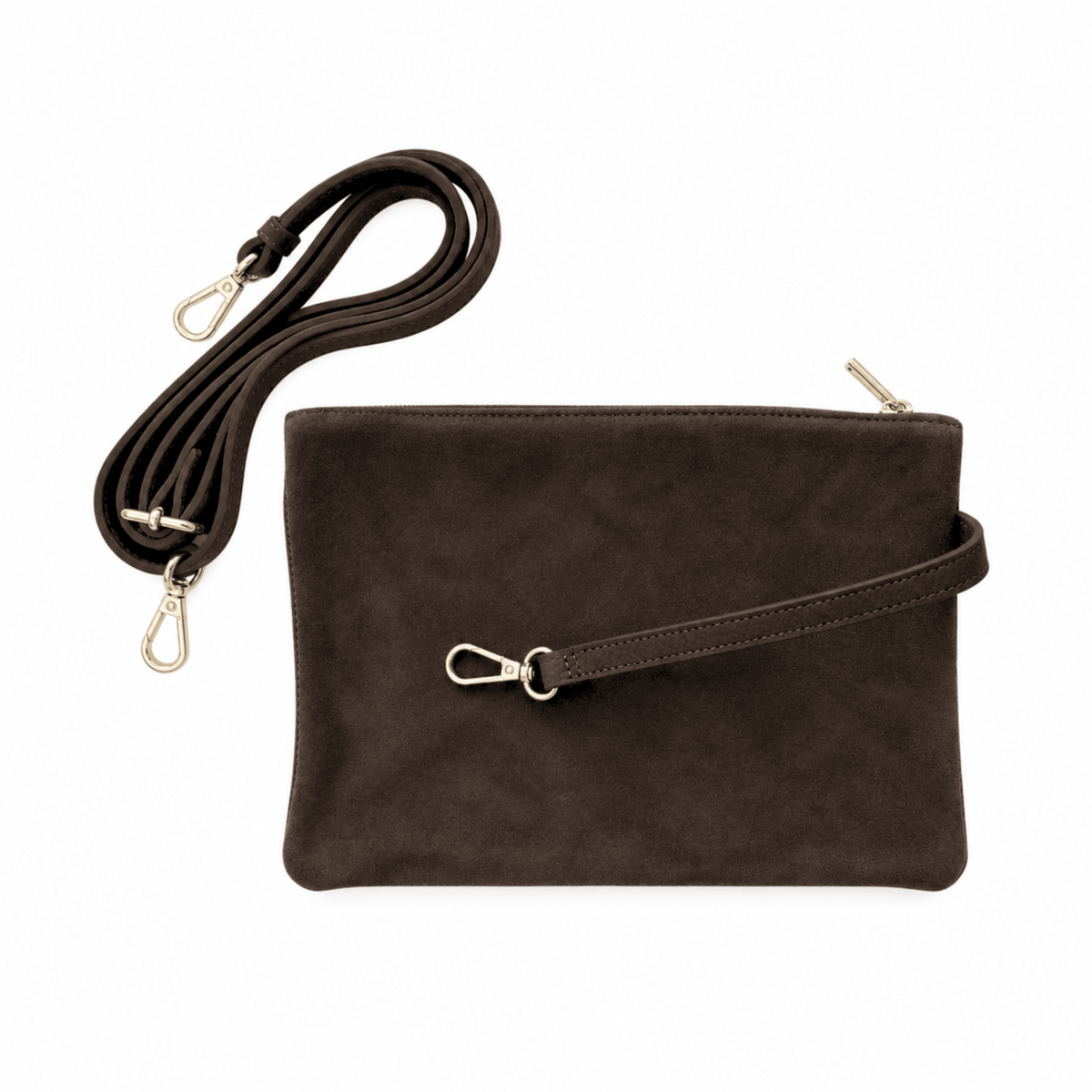 lepelou-leder-Shopper-Wildleder Shopper IRA dunkelbraun -