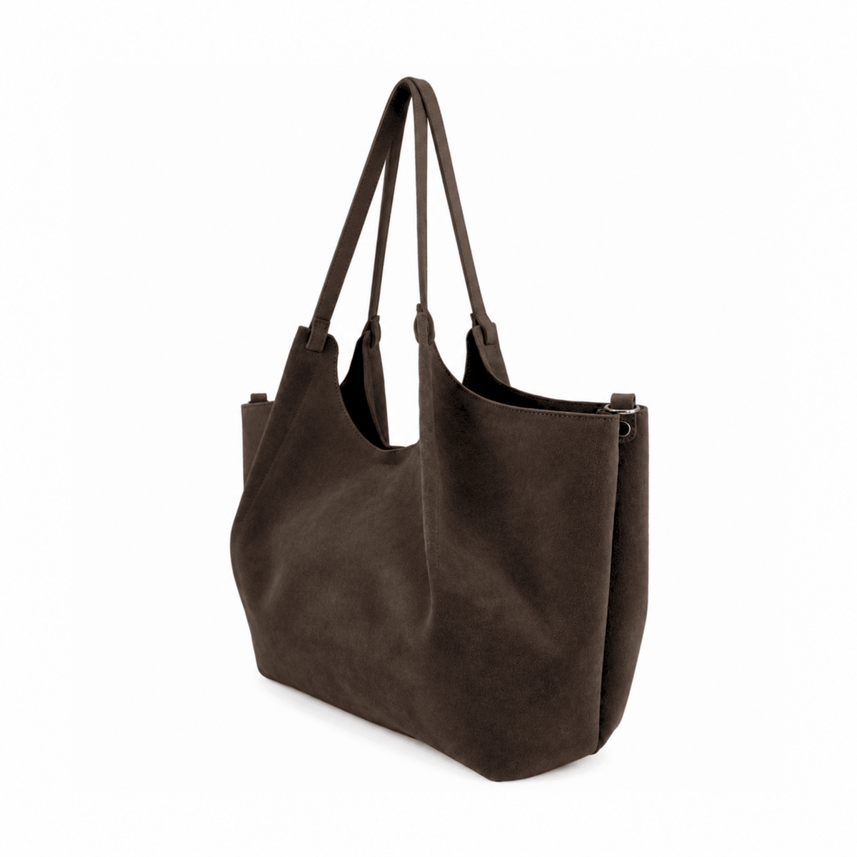 lepelou-leder-Shopper-Wildleder Shopper IRA dunkelbraun -