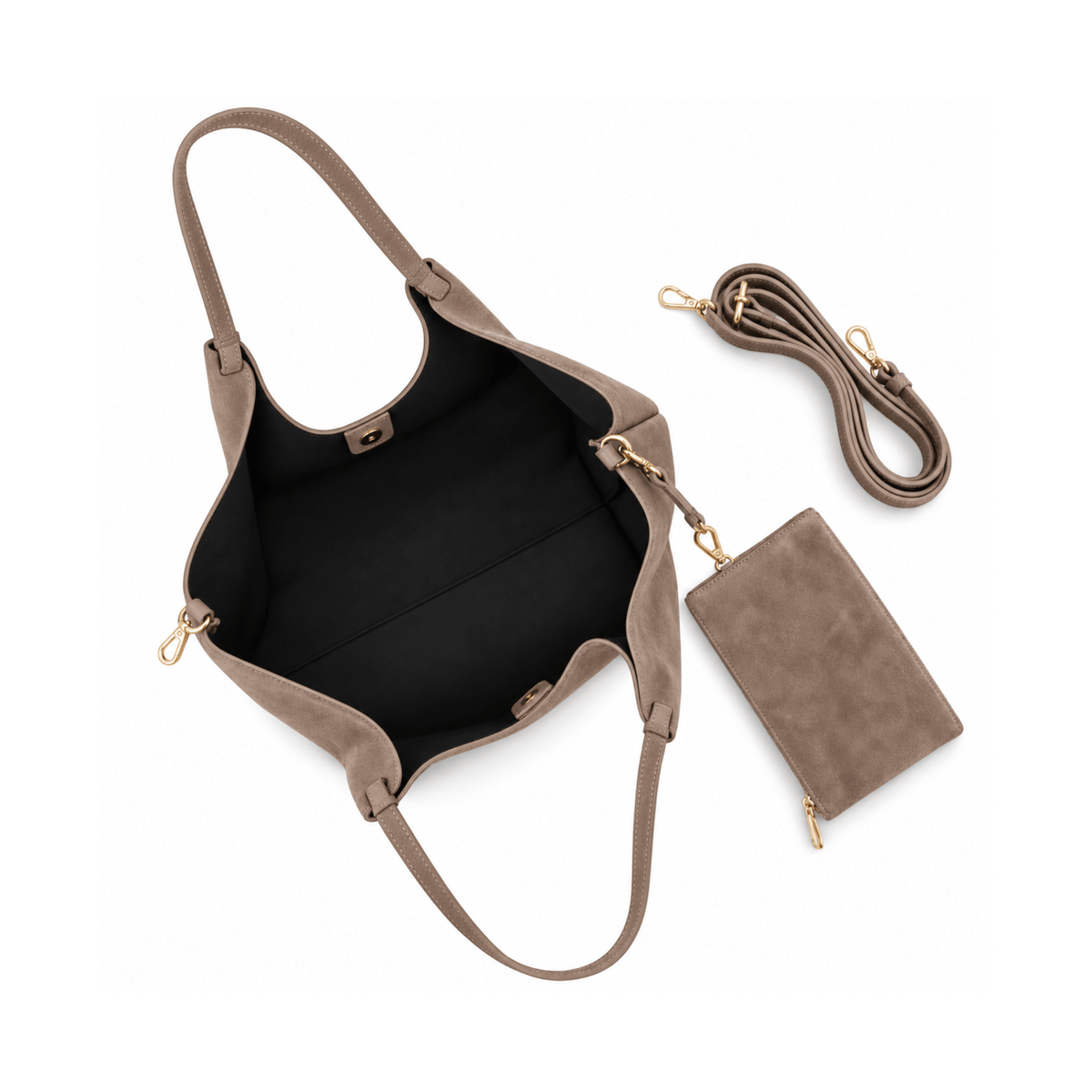 lepelou-leder-Shopper-Wildleder Shopper IRA taupe -
