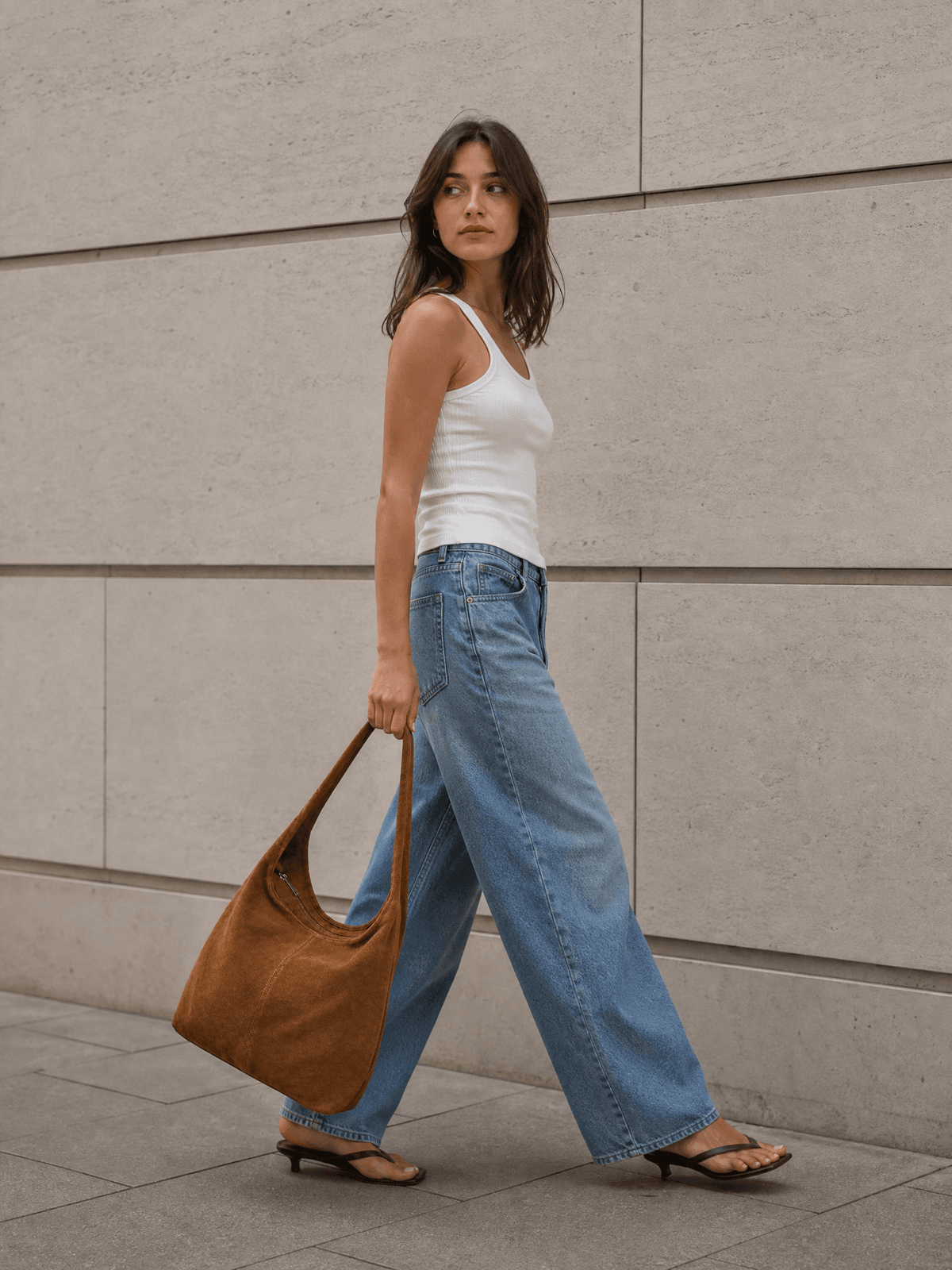 lepelou-leder-Shopper-Wildleder Shopper MILA cognac -LPHMILACOGE