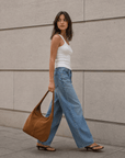 lepelou-leder-Shopper-Wildleder Shopper MILA cognac -LPHMILACOGE