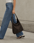 lepelou-leder-Shopper-Wildleder Shopper MILA dunkelbraun -LPHMILADBRE