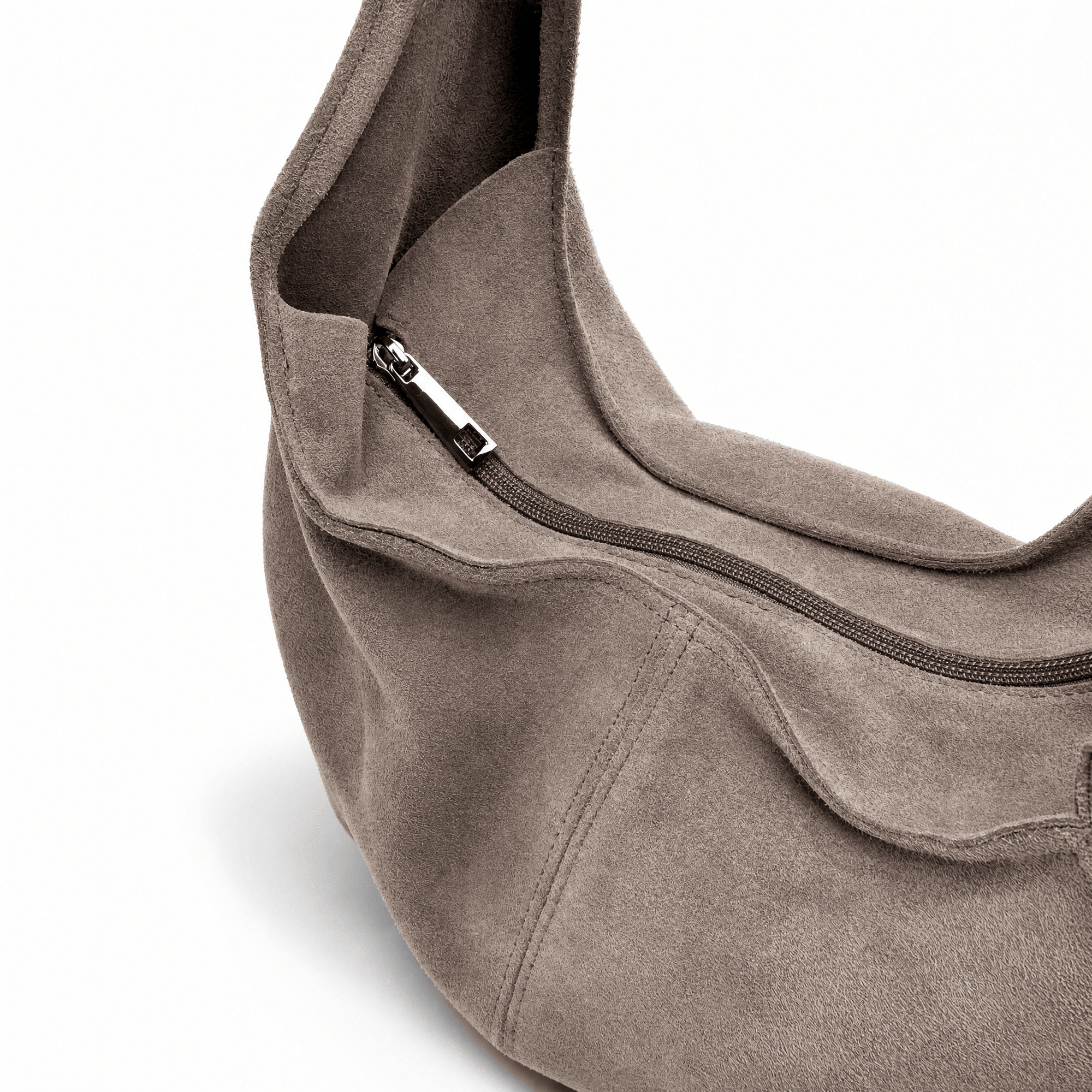 lepelou-leder-Shopper-Wildleder Shopper MILA taupe -LPHMILATAUE