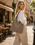 lepelou-leder-Shopper-Wildleder Shopper MILA taupe -LPHMILATAUE