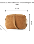 lepelou - leder - VIOLA – Wildleder Umhängetasche dunkelbraun - LPHVIODBR