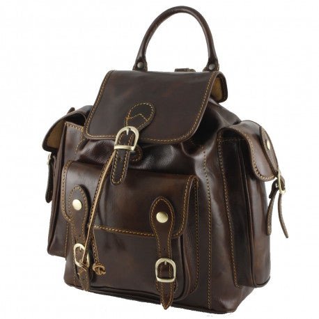 lepelou - leder - VITUS – Leder Rucksack dunkelbraun - 