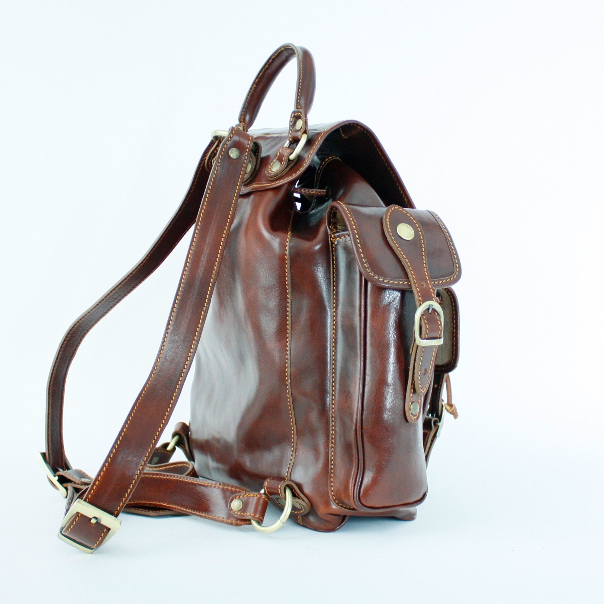 lepelou - leder - VITUS – Leder Rucksack dunkelbraun - 