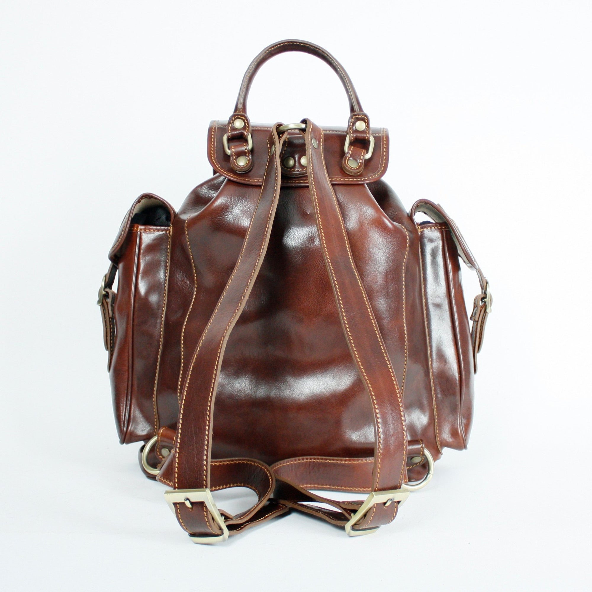 lepelou - leder - VITUS – Leder Rucksack dunkelbraun - 