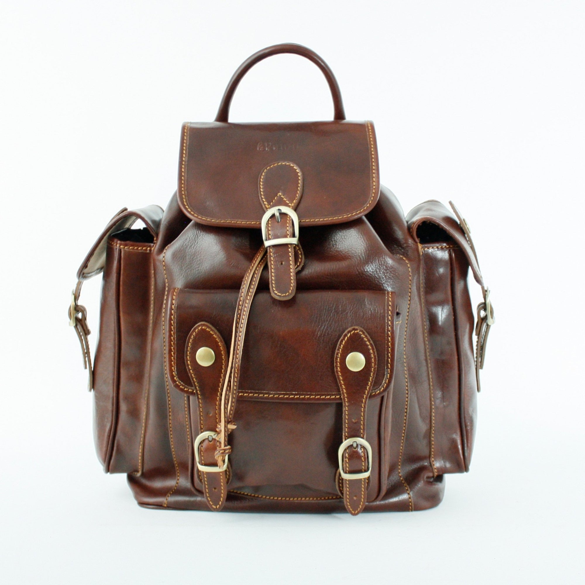 lepelou - leder - VITUS – Leder Rucksack dunkelbraun - 