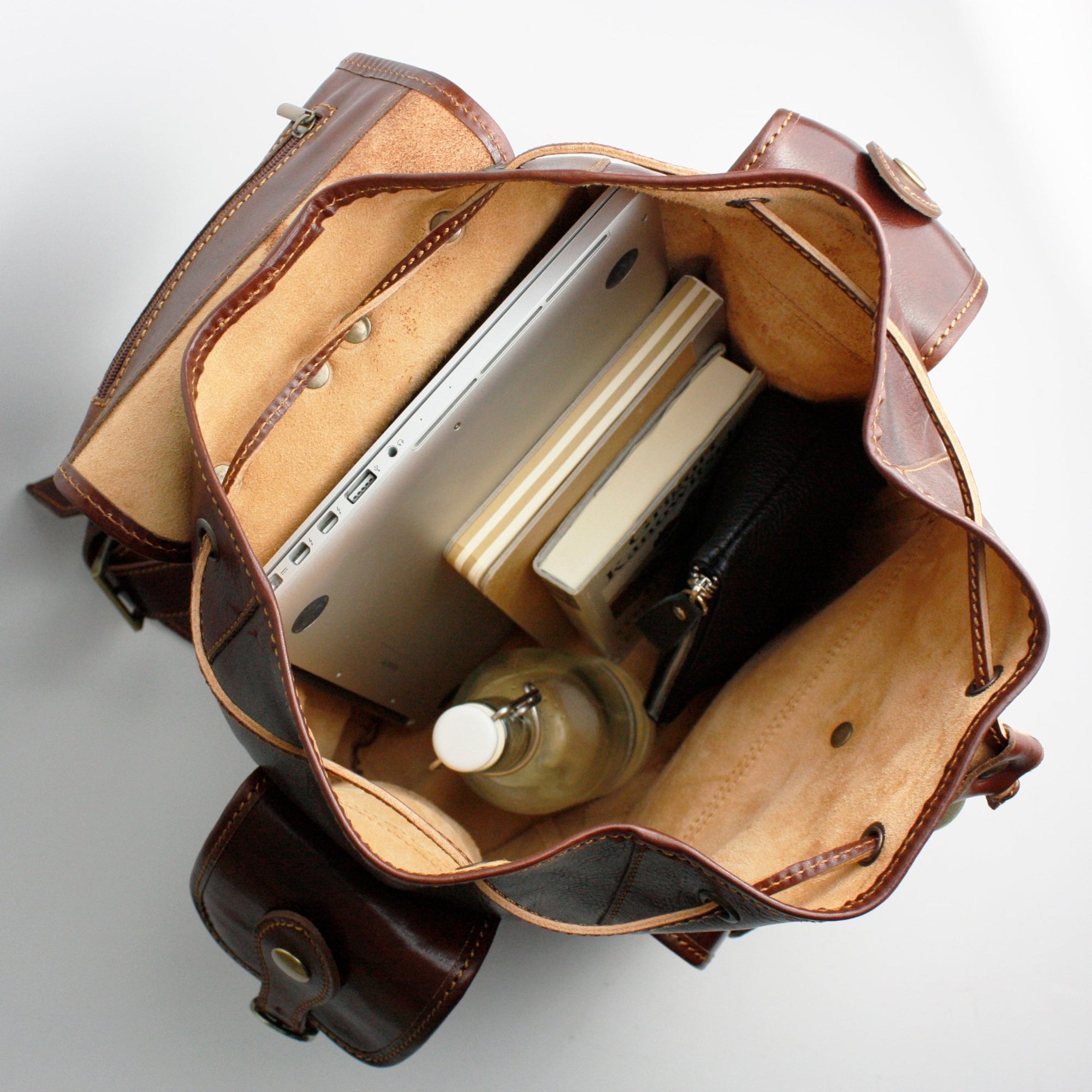 lepelou - leder - VITUS – Leder Rucksack dunkelbraun - 