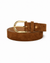 lepelou-leder - Wildleder Gürtel LIVIA cognac mit goldener Schnalle -